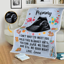 Custom Photo I Can't Wait To Meet You - Blanket - New Born Baby Gifts For Mother Personalized Custom Fleece Flannel Blanket