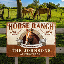 Personalized Horse Ranch Customized Classic Metal Signs-CUSTOMOMO