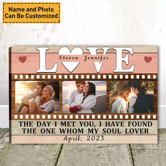 Custom Photo The Day I Have Found My Soul Lover - Gift For Husband Wife - Personalized Custom Canvas