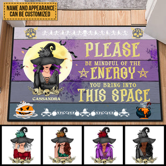 Personalized Witch Custom Doormat Please Be Mindful Of The Energy You Bring Into This Space