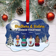 Christmas Ornament - Brothers And Sisters Linked Together - Personalized Christmas Ornament
