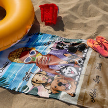 Personalized Custom Beach Towel Dog Mom Dog Lovers Summer Pattern