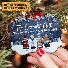 The Love Between Brother & Sister Is One Of Life's Greatest Blessings - Personalized Custom Benelux Shaped Wood Christmas Ornament - Gift For Siblings, Christmas Gift