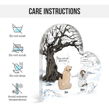 They Still Talk About You Memorial Heart-Shaped Acrylic Plaque Personalized Custom Gift For Pet Lovers