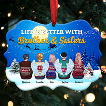 Life Is Better With Family - Personalized Christmas Ornament (Moon)