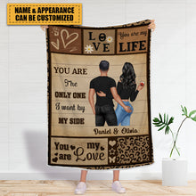 You Are The Only One I Want By My Side - Couple Blanket - Gift For Couples Personalized Custom Fleece Flannel Blanket