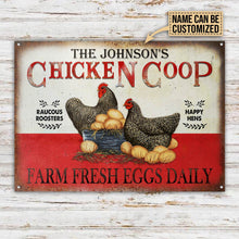 Personalized Chicken Fresh Eggs Daily Plymouth Rock Customized Classic Metal Signs-CUSTOMOMO