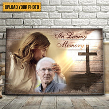 Portrait With Jesus, Loss Of Mother, Picture With Deceased Loved Ones And Jesus, Memorial Portrait Painting With Jesus, Lost Loved One - Personalized Custom Canvas