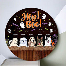 Hey Boo - Personalized Dog Halloween Door Sign