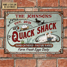Personalized Duck Quack Shack Pasture Raised Custom Classic Metal Signs-CUSTOMOMO