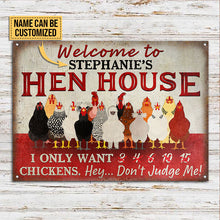 Chicken Coop Hen House Welcome Custom Classic Metal Signs-CUSTOMOMO