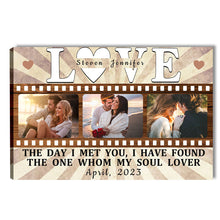 Custom Photo The Day I Met You I Have Found My Soul Lover - Gift For Husband Wife - Personalized Custom Canvas