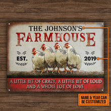 Personalized Chicken Farmhouse A Little Bit Of Customized Classic Metal Signs-CUSTOMOMO