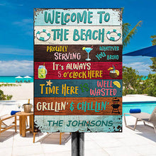 Proudly Serving Whatever Custom Classic Metal Signs, Beach House Decor-CUSTOMOMO