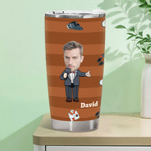 Custom Photo Best Dad Ever Father's Day Gift - Gift For Dad - Personalized Custom Face Tumbler