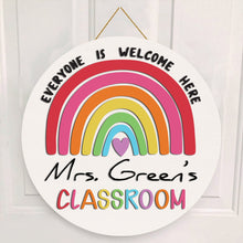Back To School Personalized Custom Teacher Door Sign Teacher Name Sign Welcome Sign Door Hanger Appreciation gift for teachers