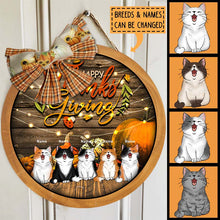 Thanksgiving Signs, Gifts For Cat Lovers, Fall Custom Wooden Signs , Cat Mom Gifts