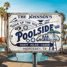 Personalized Pool Bar & Grill Customized Classic Metal Signs-CUSTOMOMO