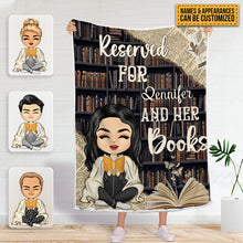 Reserved For And Her Books - Blanket - Gift For Book Lovers Personalized Custom Fleece&Flannel Blanket