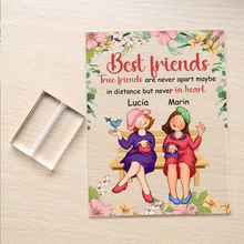 Best Friends Ture Friends Are Never Apart - Best Gifts For Friends Personalized Acrylic Plaque