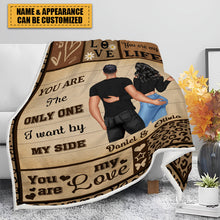 You Are The Only One I Want By My Side - Couple Blanket - Gift For Couples Personalized Custom Fleece Flannel Blanket