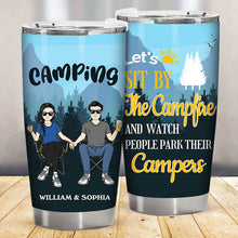 Let's Sit By The Campfire Gift for Couple - Camping Gift - Personalized Custom Tumbler