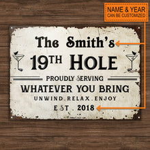 Personalized Golf 19th Hole Customized Classic Metal Signs-CUSTOMOMO