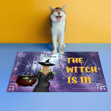 The Witch Is In - Halloween Doormat - Custom Halloween Decorations Gifts For Friends, Witch Gift Personalized Custom Doormat