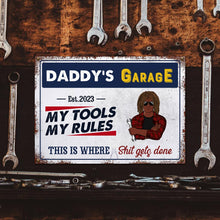 Daddy's Garage My Tools My Rules - Gift for Dad - Personalized Custom Classic Metal Signs