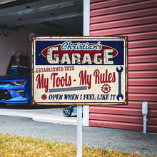 Personalized Auto Garage My Garage My Tools Customized Classic Metal Signs-CUSTOMOMO