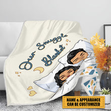 Our Snuggle Blanket - Couple Blanket - Anniversary Gifts For Couples Personalized Custom Fleece Blanket