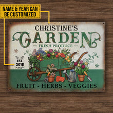 Personalized Garden Fresh Produce Plant Smiles Grow Love Vintage Customized Classic Metal Signs-CUSTOMOMO