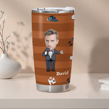 Custom Photo Best Dad Ever Father's Day Gift - Gift For Dad - Personalized Custom Face Tumbler