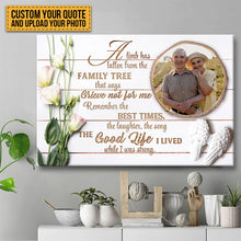 Custom Photo - Your Wings Were Ready But My Heart Was Not - Memorial Canvas - Personality Customized Canvas