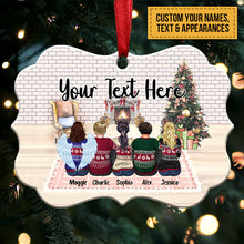 Your Text Here - Personalized Aluminum Ornament ( fireplace )