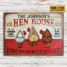 Personalized Chicken Hen House Nuggets Customized Classic Metal Signs-CUSTOMOMO