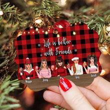 Always Friends Soul Sisters - Personalized Aluminum Ornament, Christmas Gift For Sisters, Best Friends, Besties