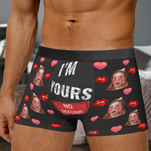 I'm Yours No Refund - Personalized Customized Man's Boxer Briefs - Valentines Day Gift