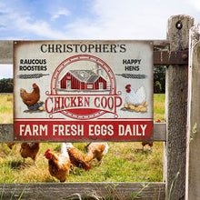 Personalized Chicken Coop Farm Fresh Eggs Customized Classic Metal Signs-CUSTOMOMO