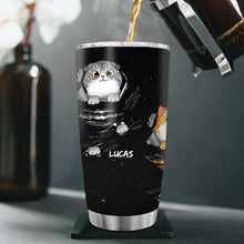Metal Scratch Cats Personalized Tumbler