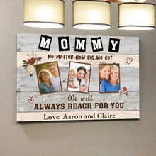 Custom Photo We Will Always Reach For Mom - Mother's Day Gift -  Personalized Custom Canvas Wall Art