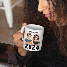 It's The Anniversary On The Best Decision - Couple Mug - 2024 Best Gifts For Couples Personalized Custom Ceramic Mug