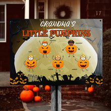 Grandma's Little Pumpkins - Halloween Gift Idea - Personalized Custom Classic Metal Signs