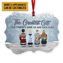 The Greatest Gift Our Parents Gave Us Was Each Other - Personalized Custom Benelux Shaped Wood Christmas Ornament - Gift For Siblings, Christmas Gift