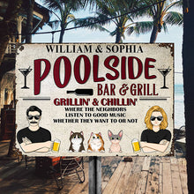 Listen To Good Music Dog Cat Lovers - Poolside Bar - Personalized Custom Classic Metal Signs-CUSTOMOMO