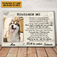 Custom Photo One Day We Will Meet Once More And I Will Be Waiting At The Door In Loving Memory Of Angel Pets - Memorial Canvas - Personalized Custom Canvas Wall Art