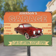 Tsz Cstmo I Can Fix Anything Gift for Male - Auto Mechanic Garage Sign - Personalized Custom Classic Metal Signs