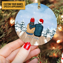 Memorial Conversation I Miss You - Personalized Ceramic Ornament, Christmas Gift For Family, Couple, Gift For Loss Of A Loved One, Memorial Gift, Sympathy Gift