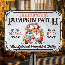 Autumn Farm Pumpkins Patch, Farm Decor, Harvest Season, Custom Classic Metal Signs