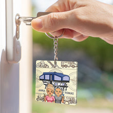 Key To The Camper - Acrylic Keychain - Traveling Gift For Camper, Camping Couples Personalized Custom Keychain